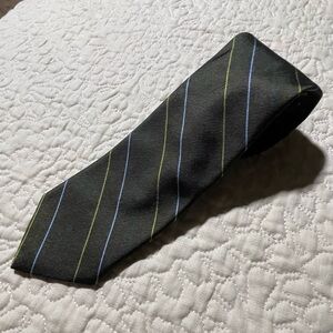 Brooks Brothers 100% silk green blue striped tie.‎  New with tags